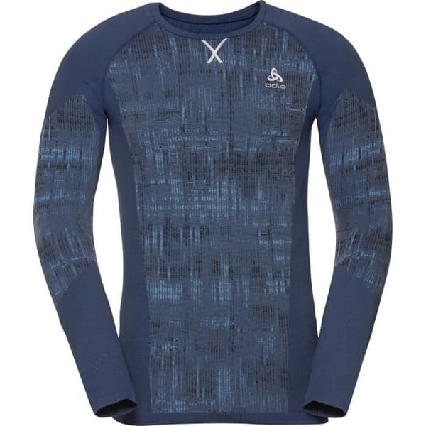 Maillot L/S - Odlo - Blackcomb - Blå - Långa ärmar - Andningsbar