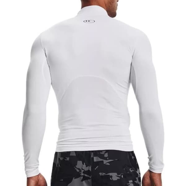 T-shirt - Under Armour - Comp Mock - Vit - Långa ärmar - Hög krage
