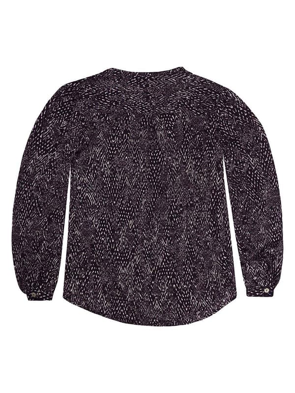 Damebluse med lange ærmer, sort, navle, graviditet