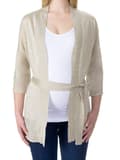 Miniatyrbillede 1 af 2: Beige cardigan til kvinder med navlemønster