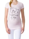 Miniatyrbild 1 av 2: Dam-T-shirt för gravida kvinnor rosa Navelnöt Maternity