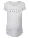 Miniatyrbild 1 av 3: Dam gravid-t-shirt mjuk vit Bellybuton Maternity
