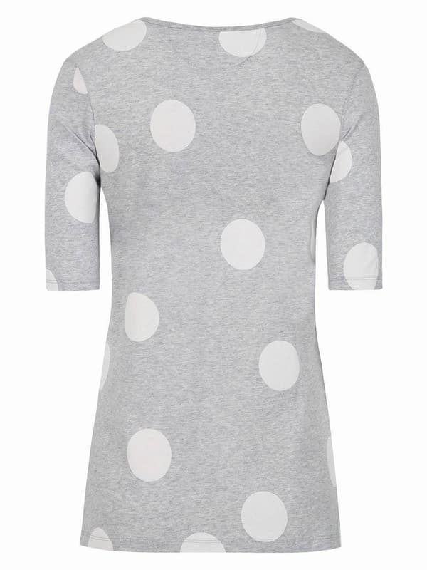Bellybuton Maternity Dame Gravid T-shirt med Polkaprikker, Grå