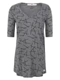 Miniatyrbillede 1 af 2: Dame Gravid T-shirt med print, grå Bellybuton Maternity