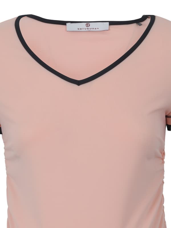 Naisten joustava t-paita raskaana oleville naisille pinkki Bellybutton Maternity