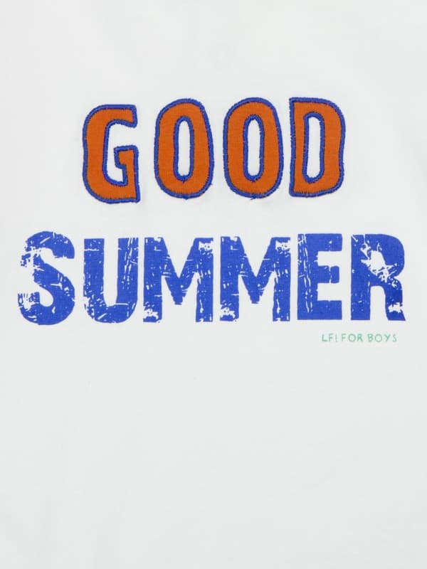 Drenge T-shirt med print hvid Lief