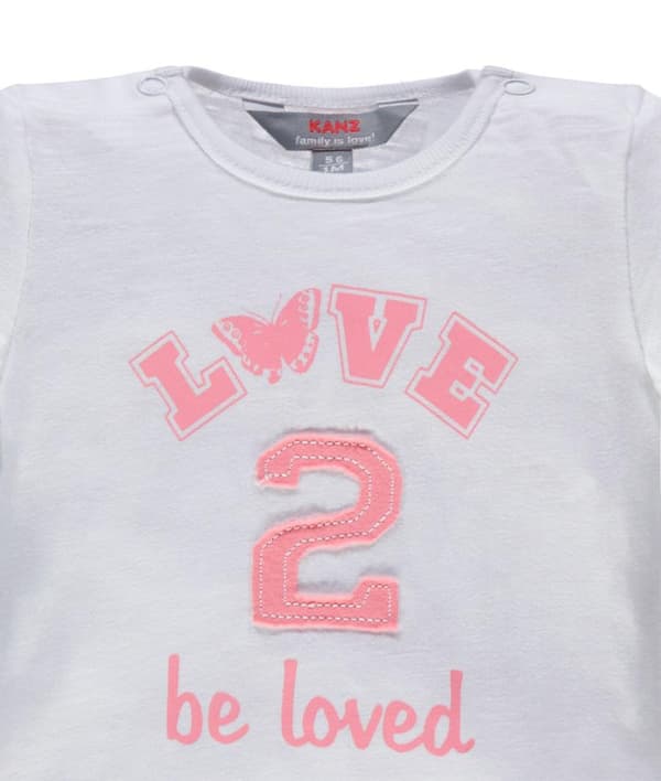 Baby Piger Kortærmet T-shirt Hvid Kanz