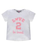Miniatyrbillede 1 af 3: Baby Piger Kortærmet T-shirt Hvid Kanz