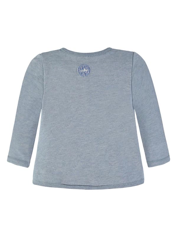 Blus med knappar för babypojke, denimkaftan Kanz
