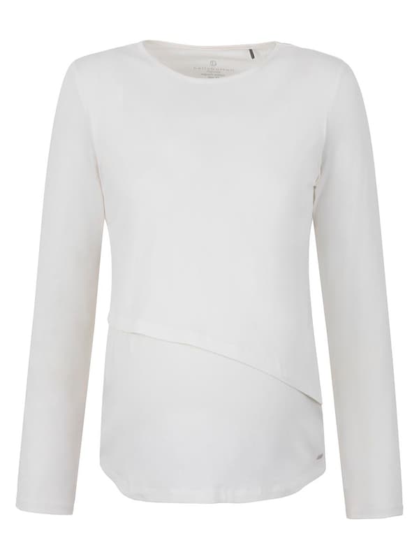 Dame ammebluse hvid Navle Maternity