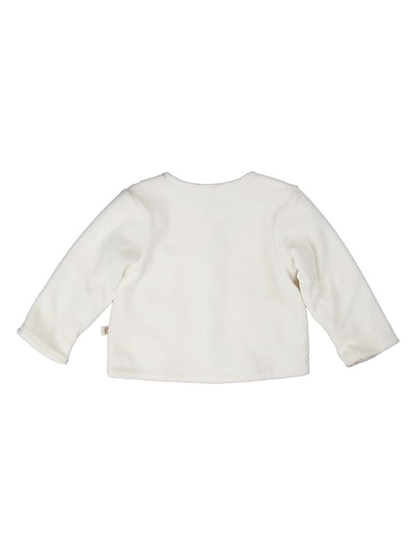 Baby sweatshirt med lynlås, hvid Kanz