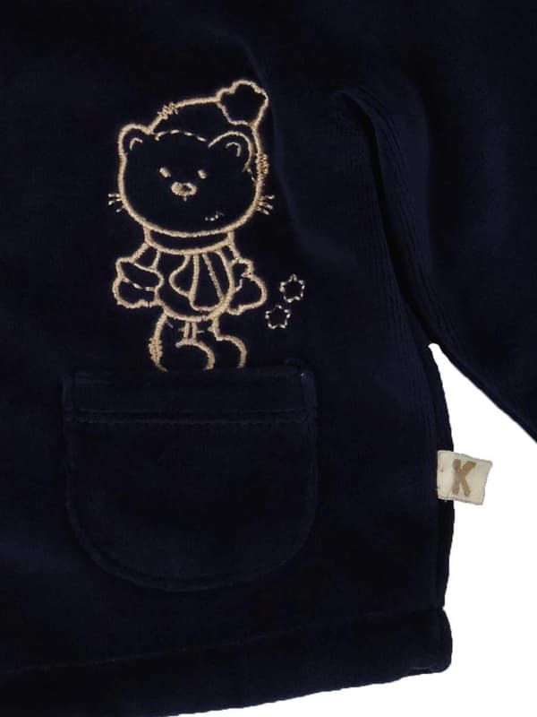 Babytröja med dragkedja, blå, Kanz