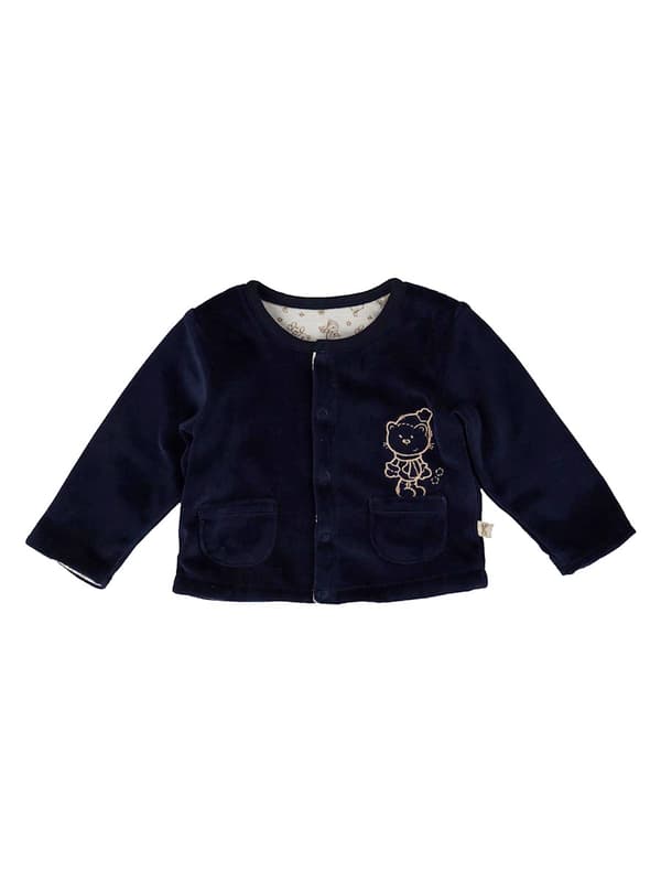 Baby sweatshirt med lynlås, blå, Kanz