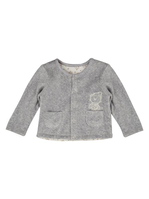 Baby grå tröja med dragkedja Kanz