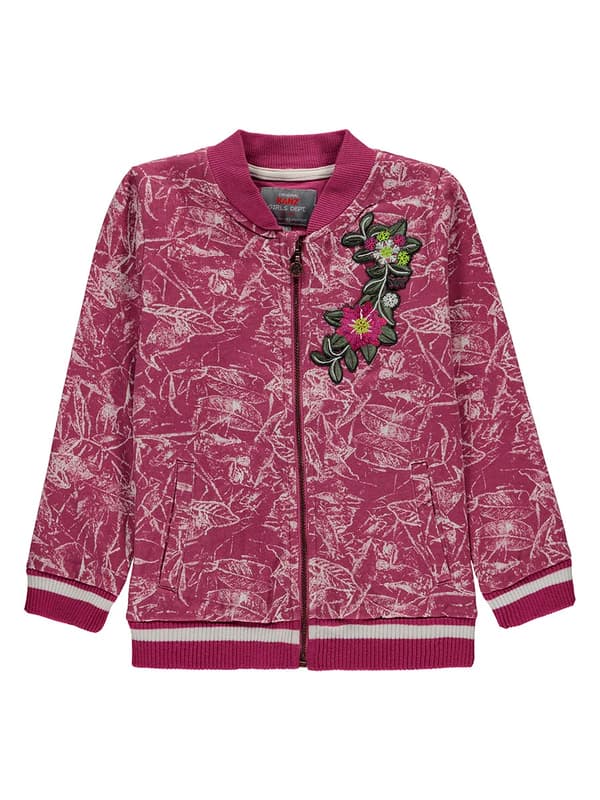Pigesweatshirt med blomsterprint, pink Kanz
