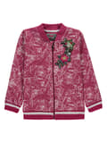 Miniatyrbillede 1 af 3: Pigesweatshirt med blomsterprint, pink Kanz