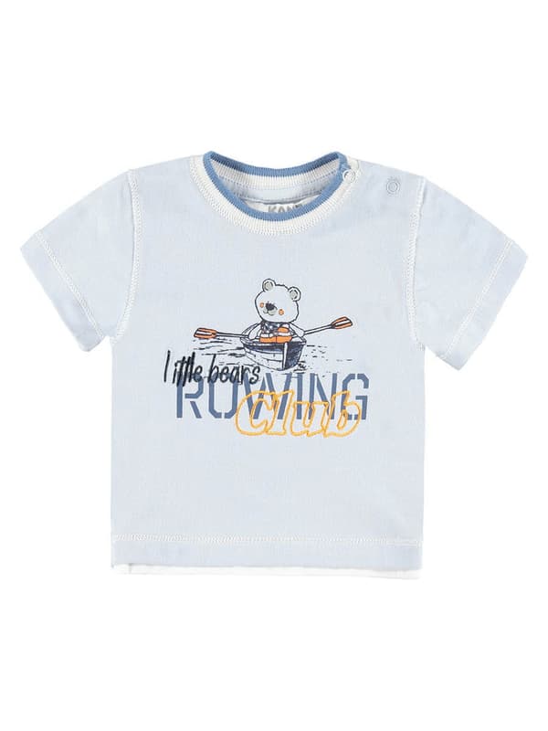 Drenge-T-shirt med korte ærmer, blå, Kanz