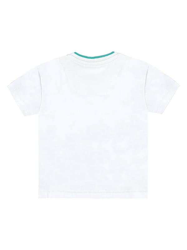 Pojk-T-shirt med korta ärmar, vit, Kanz