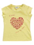 Miniatyrbillede 1 af 2: Gul Kanz T-shirt med korte ærmer til piger