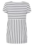 Miniatyrbillede 2 af 4: Dame amme-T-shirt hvid navle-graviditet