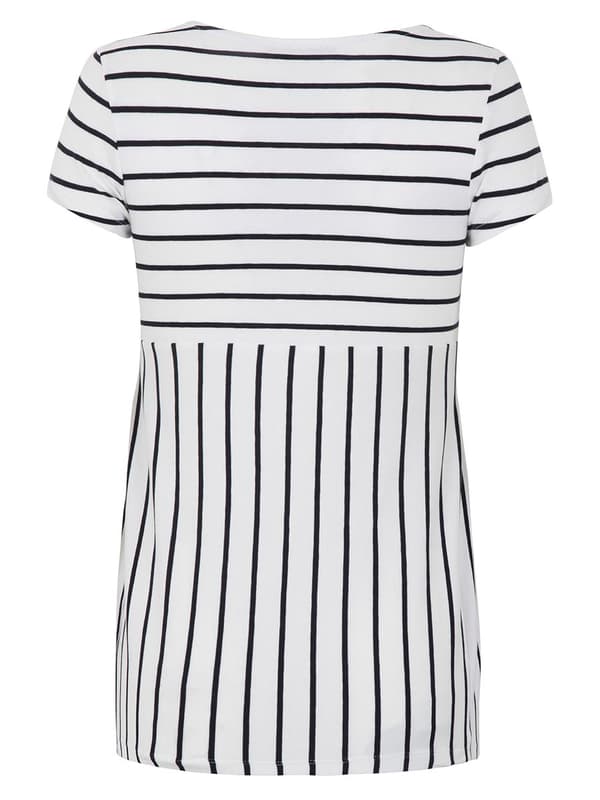 Dame amme-T-shirt hvid navle-graviditet