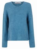 Miniatyrbillede 1 af 3: Blå sweater til kvinder, navle, graviditet