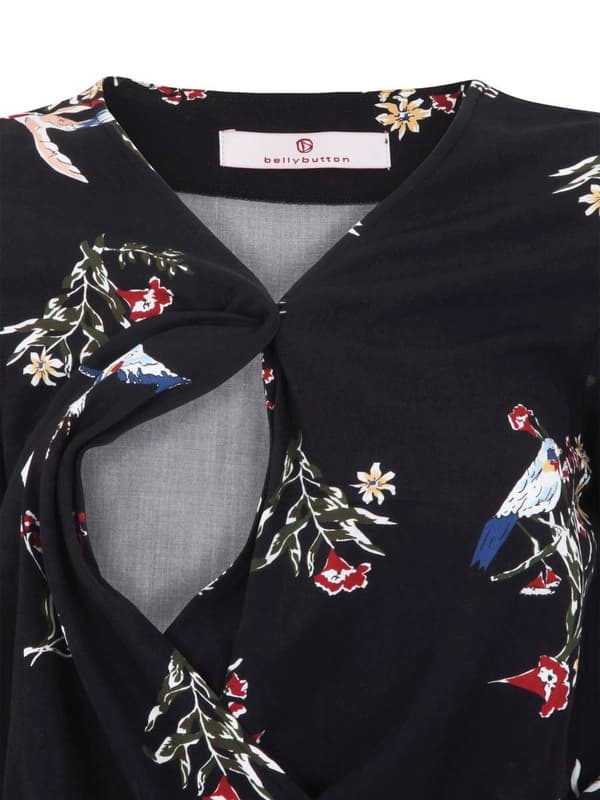 Dame ammebluse sort Navle Maternity