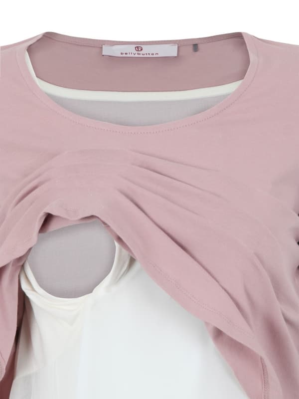 Dame ammebluse pink Navle Maternity