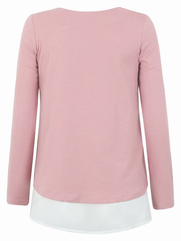 Dame ammebluse pink Navle Maternity