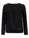 Miniatyrbillede 3 af 4: Dame amme-sweatshirt sort navle-graviditet
