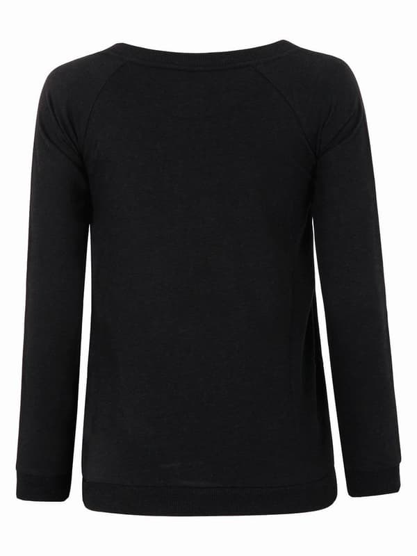 Dame amme-sweatshirt sort navle-graviditet