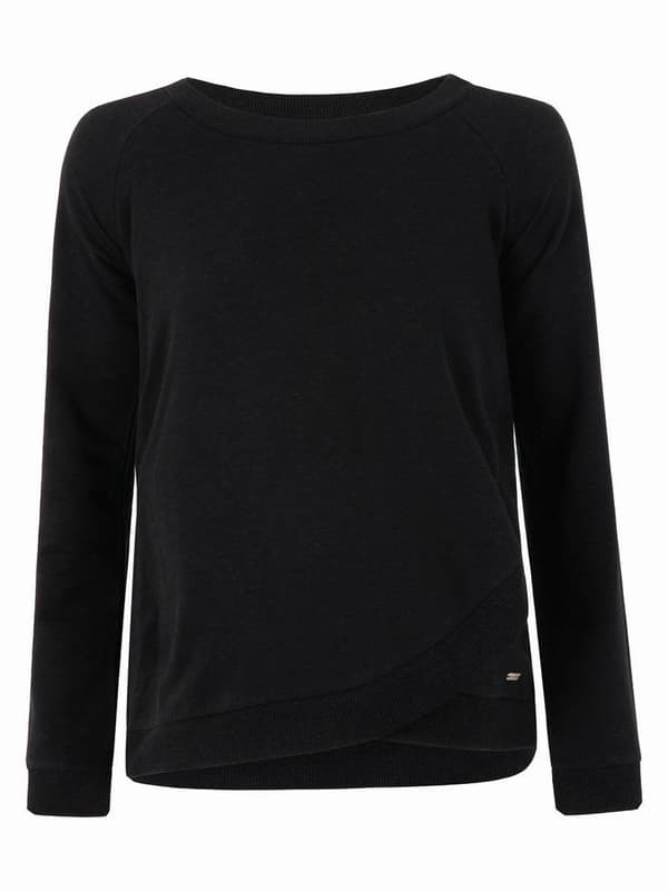 Dame amme-sweatshirt sort navle-graviditet