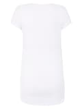 Miniatyrbillede 2 af 3: Hvid graviditets-t-shirt til kvinder med navlemotiv