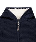 Miniatyrbillede 3 af 3: Pigesweatshirt med hætte, uknappet, marineblå, Kanz