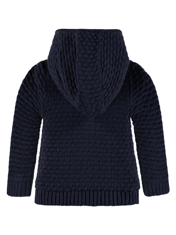 Pigesweatshirt med hætte, uknappet, marineblå, Kanz