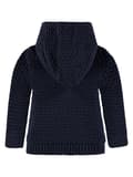 Miniatyrbillede 2 af 3: Pigesweatshirt med hætte, uknappet, marineblå, Kanz