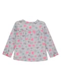 Miniatyrbillede 2 af 3: Pigesweatshirt, uknappet, mix, hjerter, Kanz