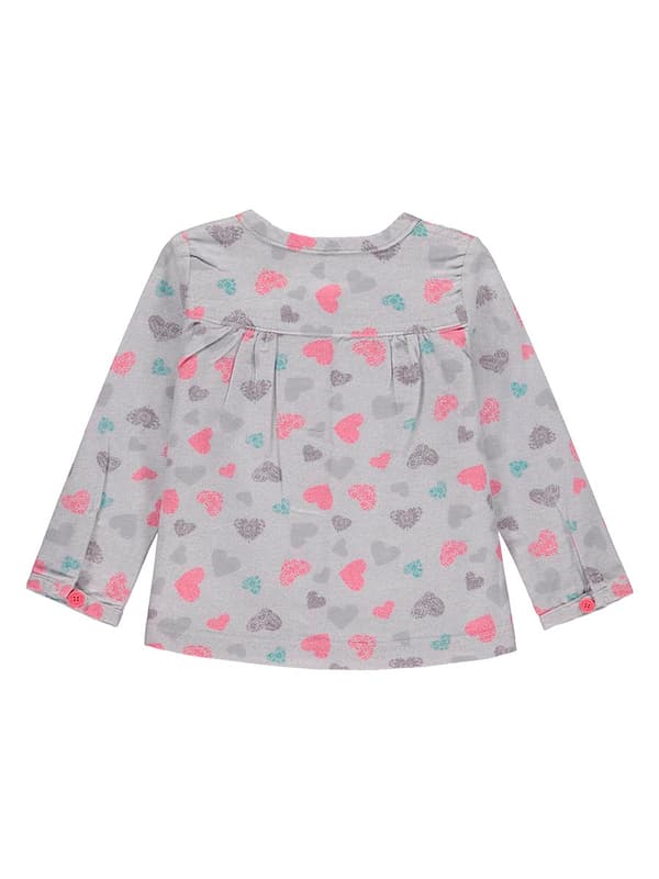 Pigesweatshirt, uknappet, mix, hjerter, Kanz