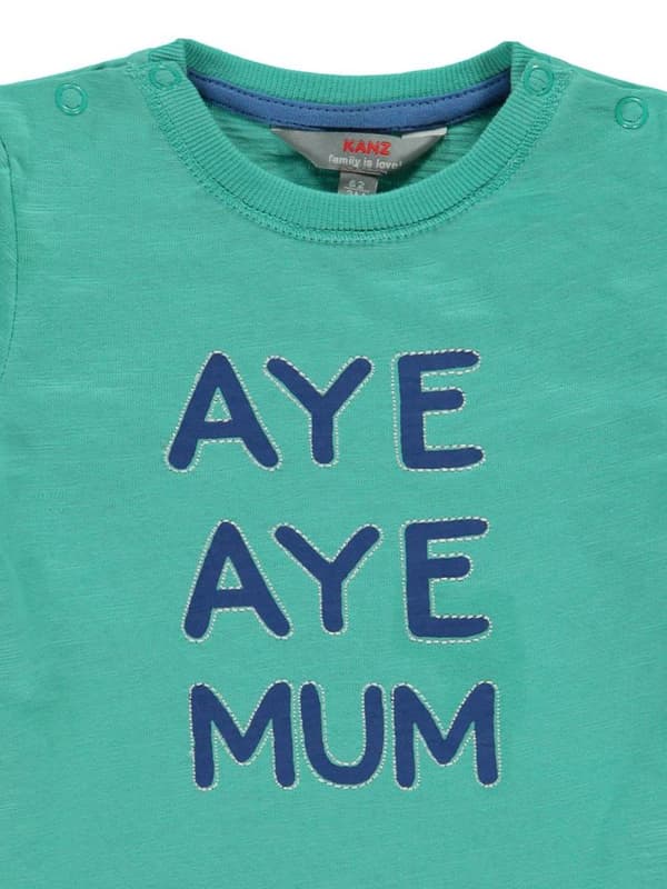 Drenge-T-shirt, blå, Aye Aye Mum, Kanz