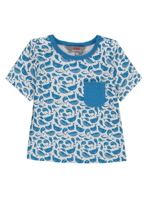 Baby-T-shirt, blandad, fisk, Kanz
