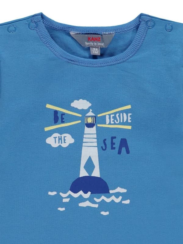 Baby-T-shirt, blå, Kanz