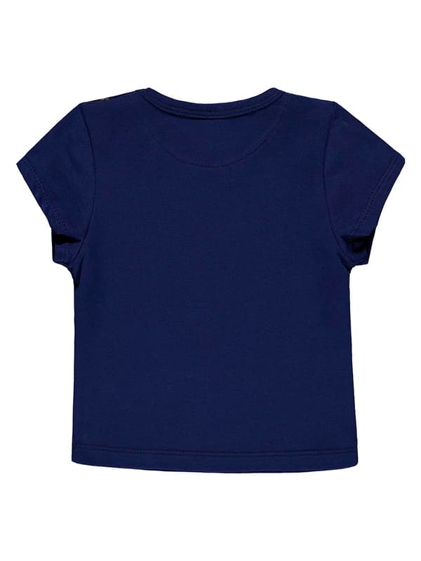 T-shirt för flickor, marinblå, snäckor, Kanz