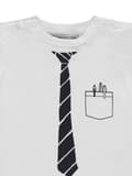 Miniatyrbild 3 av 3: Pojk-T-shirt, vit, slips, Kanz