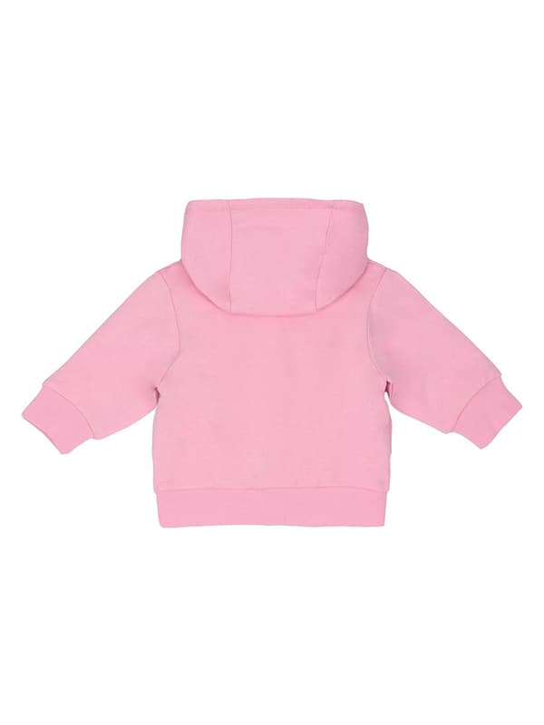 Pigersweatshirt med hætte, lynlås, vendbar, lyserød, Kanz