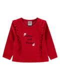 Miniatyrbillede 1 af 3: Langærmet sweatshirt til piger, rød, Kanz