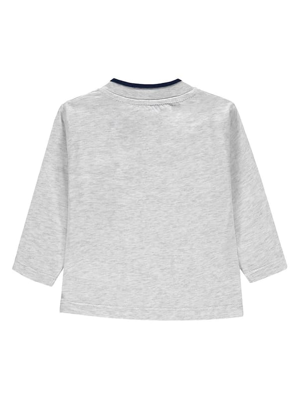 Långärmad blus för pojkar, grå, Kanz