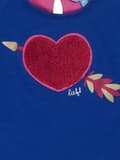 Miniatyrbild 3 av 3: Långärmad blus för flickor, blå, hjärta, Lief