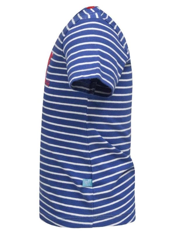 Piger T-shirt, blå, striber, NY, Lief