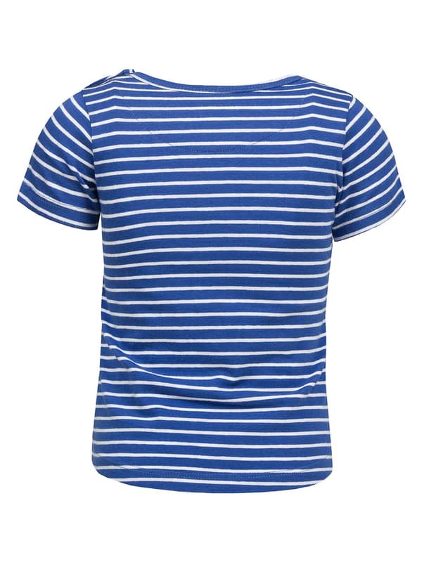 Piger T-shirt, blå, striber, NY, Lief