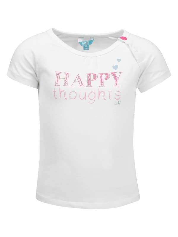 Pige-T-shirt, hvid, Glade tanker, Lief
